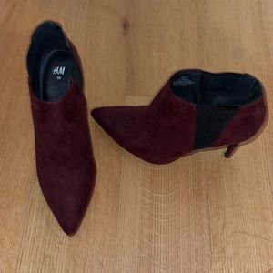 H&M, Suede, Plum Bootie, 39